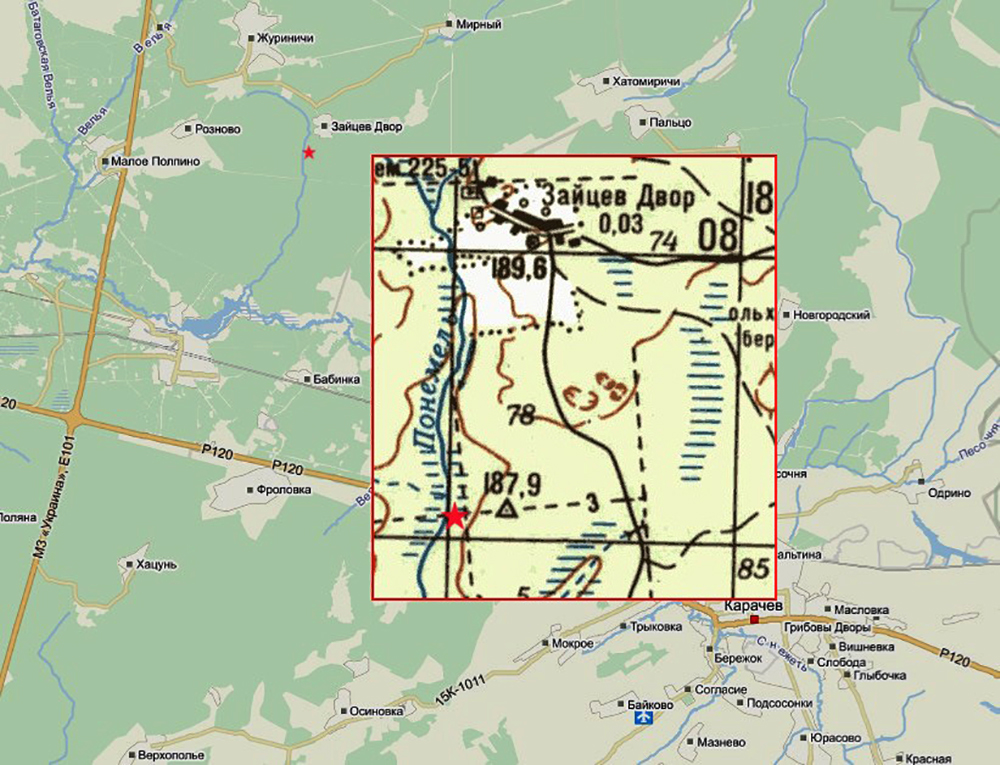 Деревня хацунь брянской области на карте россии